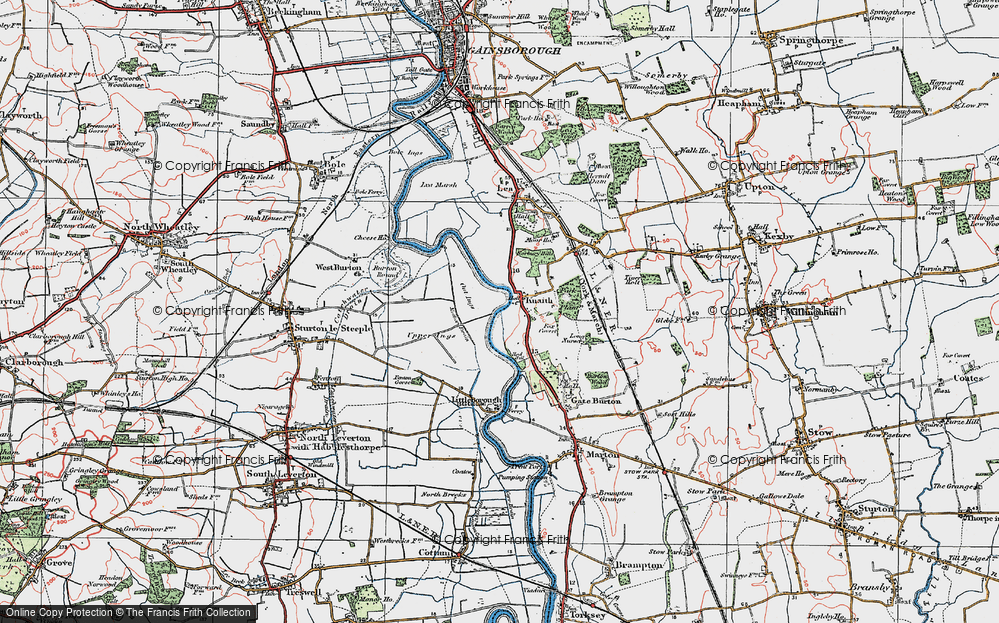 Old Map of Knaith, 1923 in 1923