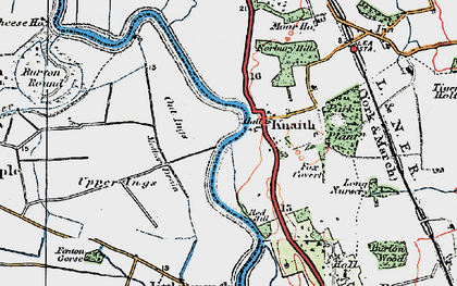 Old map of Knaith in 1923