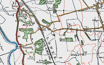 Old map of Knaith Park in 1923