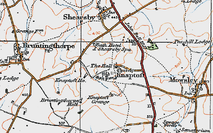 Old map of Knaptoft in 1920