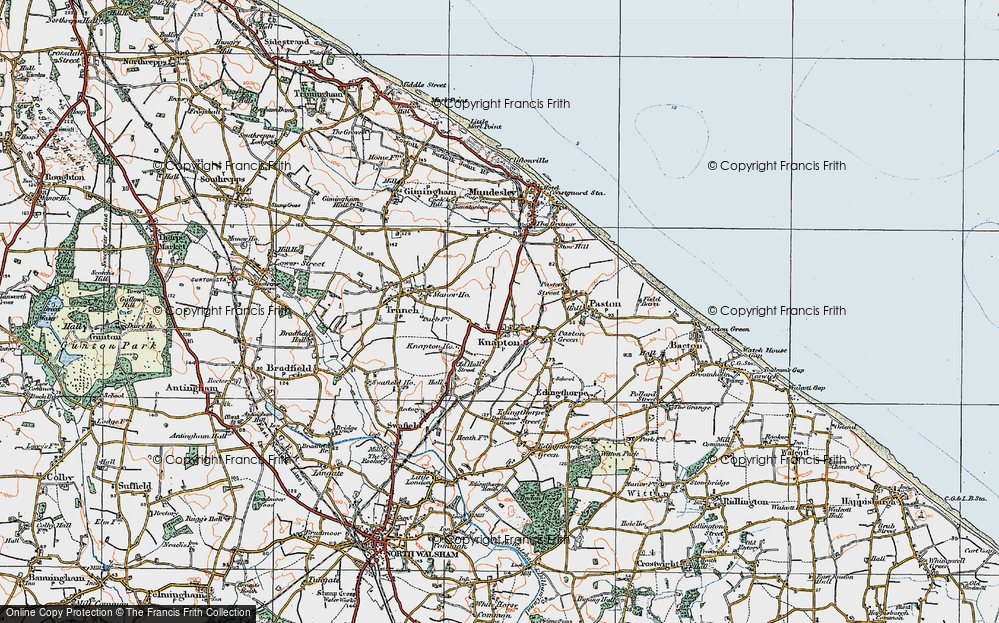 Old Map of Knapton, 1922 in 1922