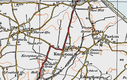 Old map of Knapton in 1922