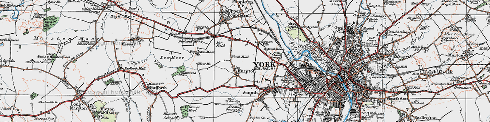 Old map of Knapton in 1924