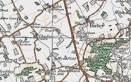 Old map of Knapton Green in 1920