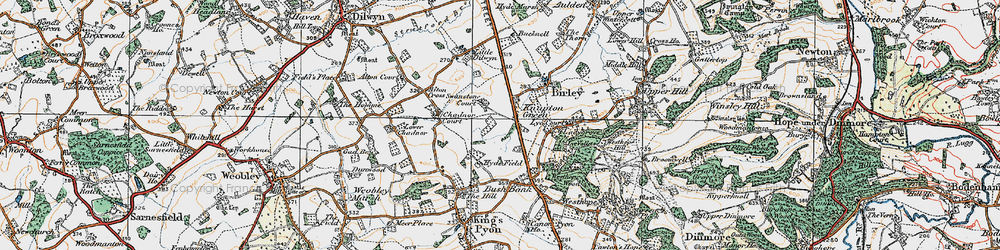Old map of Knapton Green in 1920