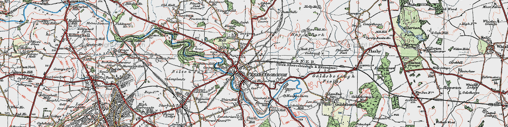 Old map of Knaresborough in 1925