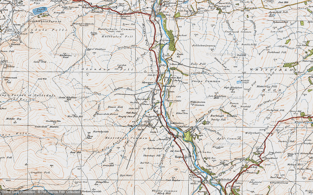 Old Map of Historic Map covering Williamston Common in 1925