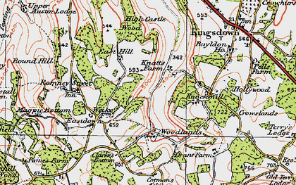 Old map of Knatts Valley in 1920