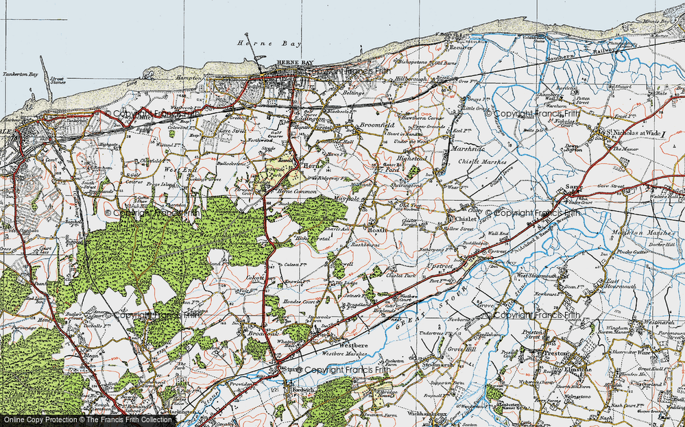 Old Map of Knave's Ash, 1920 in 1920