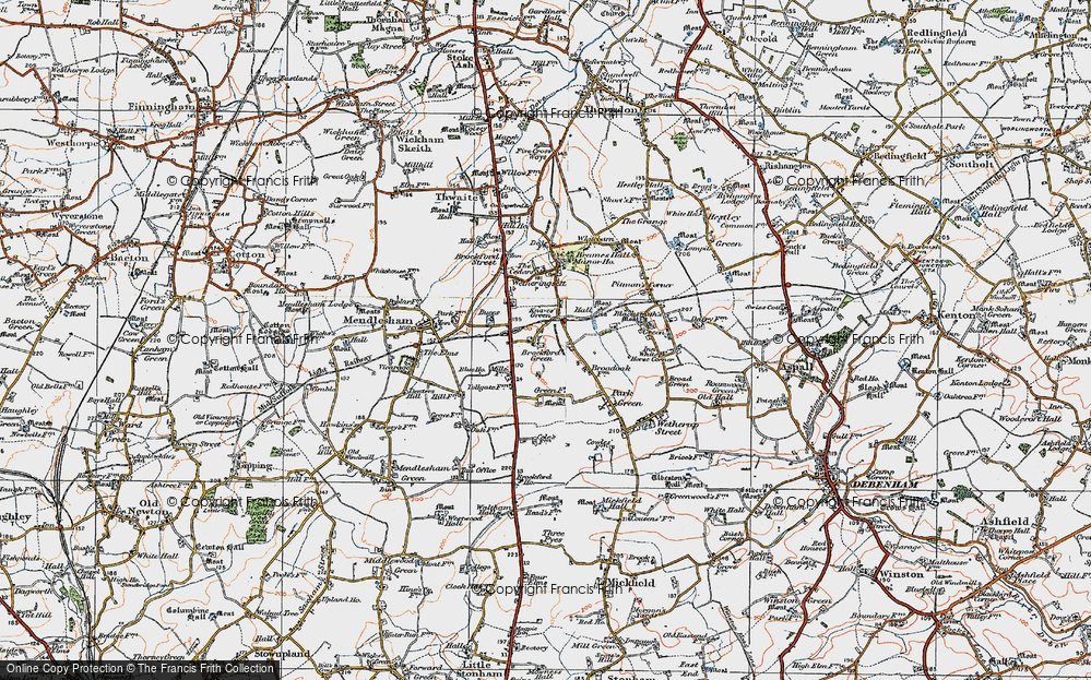 Old Map of Knaves Green, 1921 in 1921