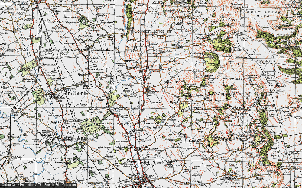 Old Map of Knayton, 1925 in 1925