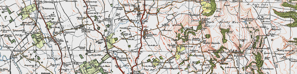 Old map of Knayton in 1925