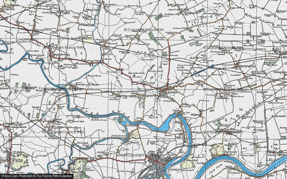 Old Map of Historic Map covering Barnhill Hall in 1924