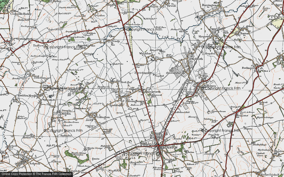 Old Map of Kneesworth, 1920 in 1920