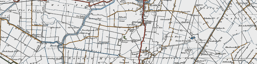 Old map of Burrow Moor in 1922