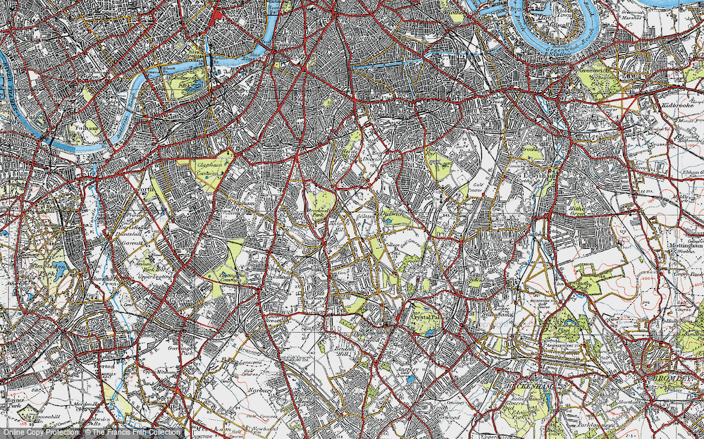 Old Map of Knight's Hill, 1920 in 1920