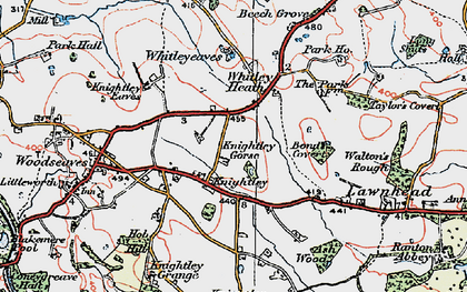 Old map of Knightley in 1921