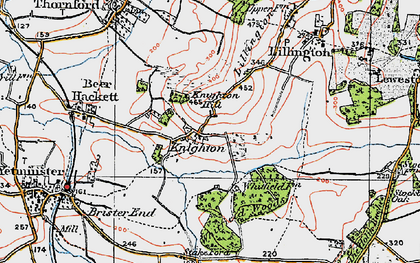 Old map of Whitfield Woods in 1919