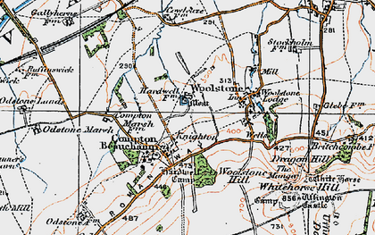 Old map of Knighton in 1919