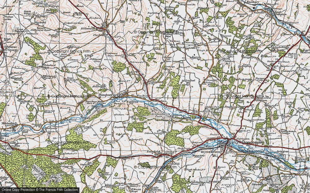 Old Map of Knighton, 1919 in 1919