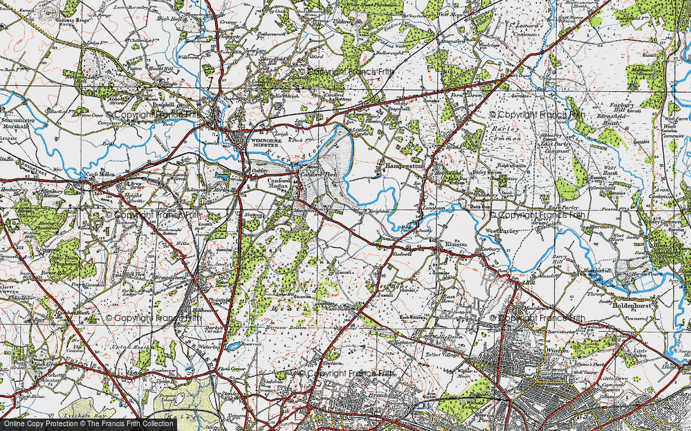 Old Map of Knighton, 1919 in 1919