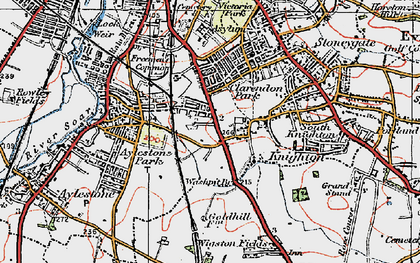 Old map of Knighton Fields in 1921