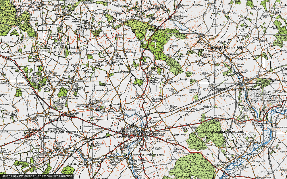 Old Map of Knights Enham, 1919 in 1919