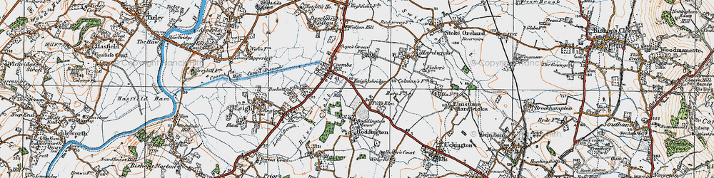 Old map of Knightsbridge in 1919