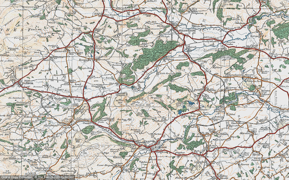 Old Map of Knill, 1920 in 1920