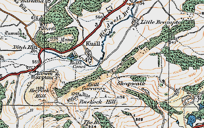 Old map of Knill in 1920