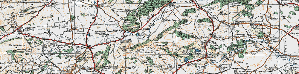 Old map of Knill in 1920