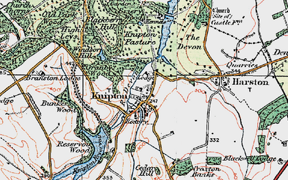 Old map of Knipton in 1921