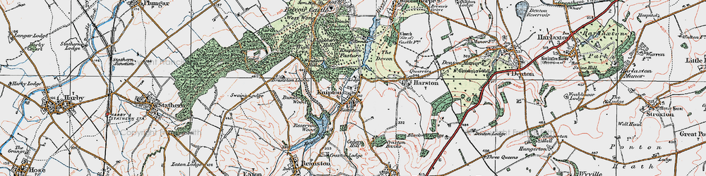 Old map of Knipton in 1921