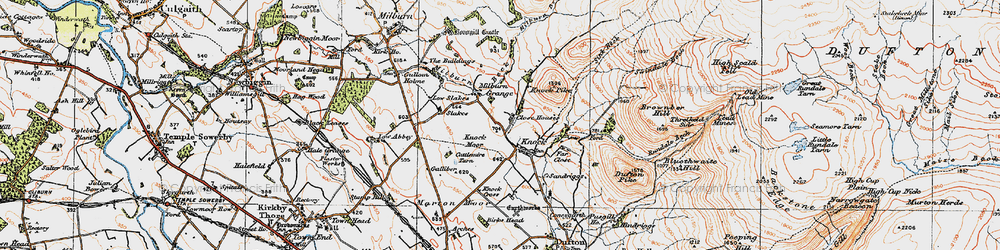 Old map of Knock in 1925