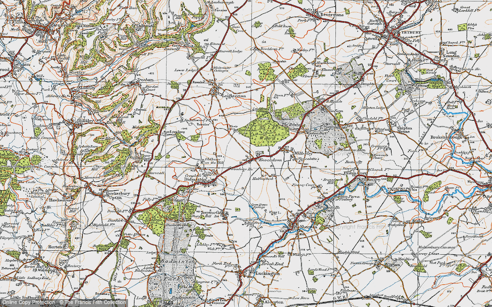 Old Map of Knockdown, 1919 in 1919