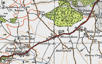 Old map of Knockdown in 1919