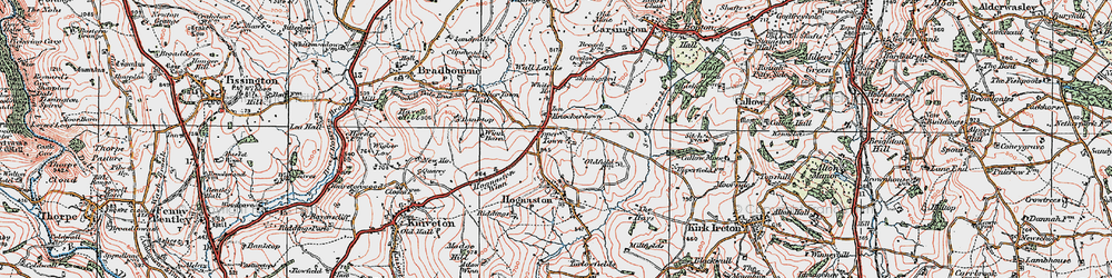 Old map of Knockerdown in 1921