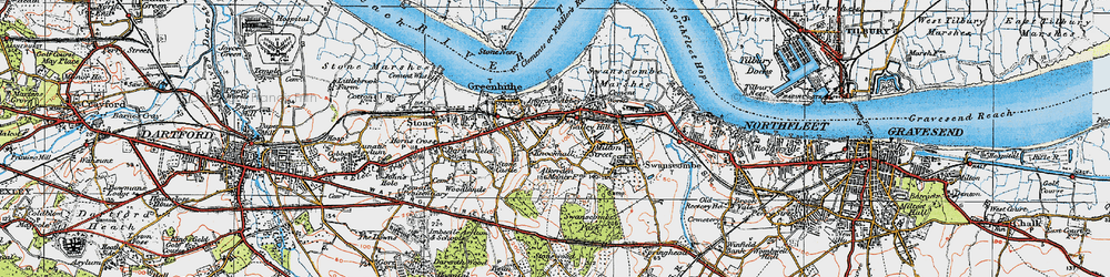 Old map of Knockhall in 1920