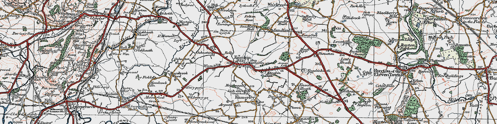Old map of Knockin in 1921