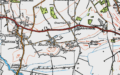 Old map of Black's Moor Hill in 1919