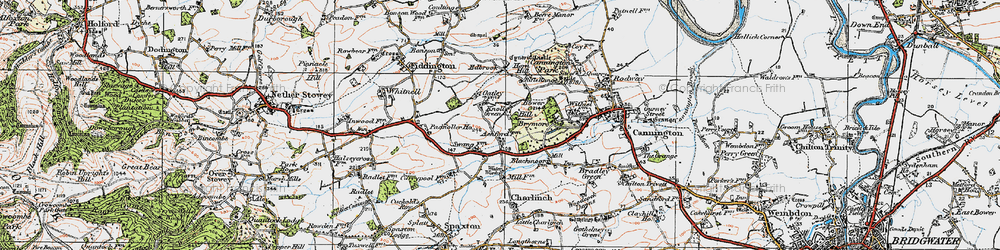Old map of Brymore School in 1919