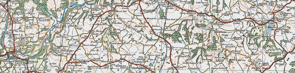 Old map of Knolton in 1921