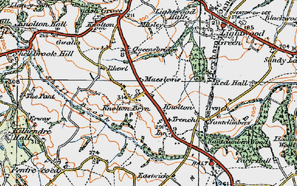 Old map of Trench in 1921