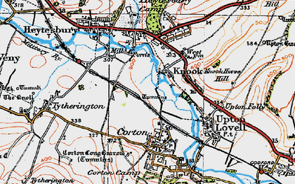 Old map of Knook in 1919