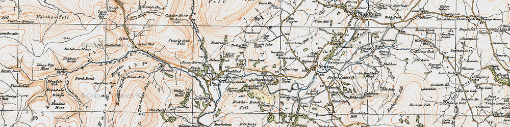 Old map of Beatrix Fell in 1924