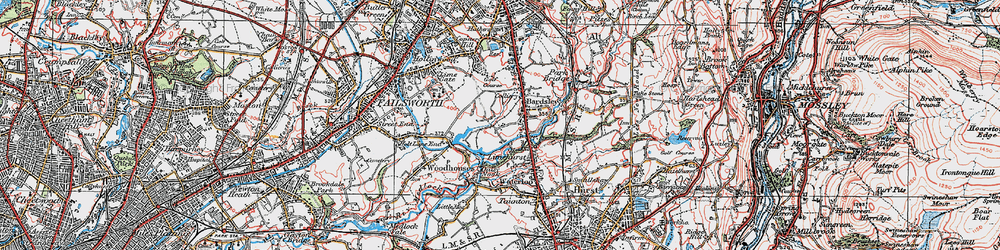 Old map of Knott Lanes in 1924