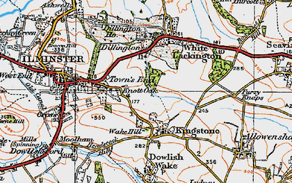 Old map of Knott Oak in 1919