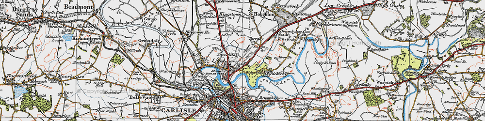 Old map of Knowefield in 1925