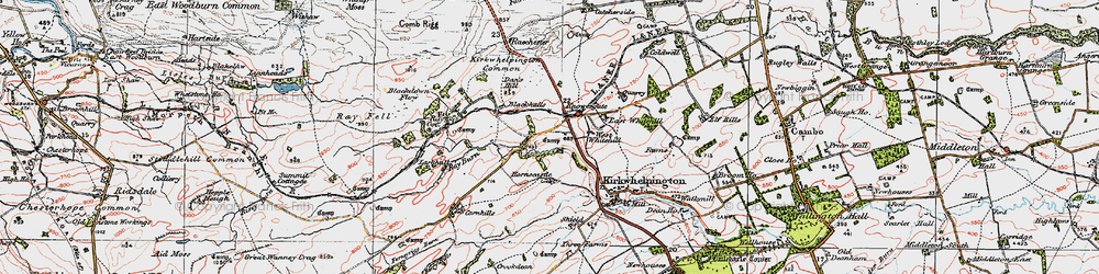Old map of Black Down in 1925