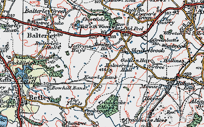 Old map of Knowl Bank in 1921